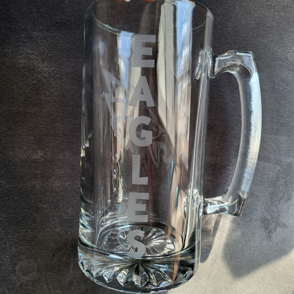 Custom Glass Beer Mug- etched - Picture 8 of 10